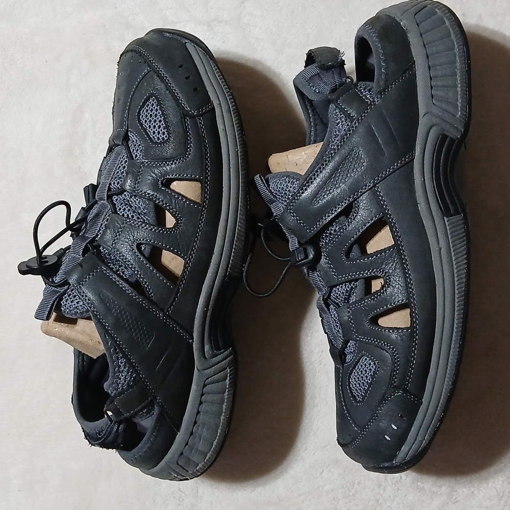 Orthofeet Alpine Fisherman Sandals Gray Quick Lace Mens Size 12 D